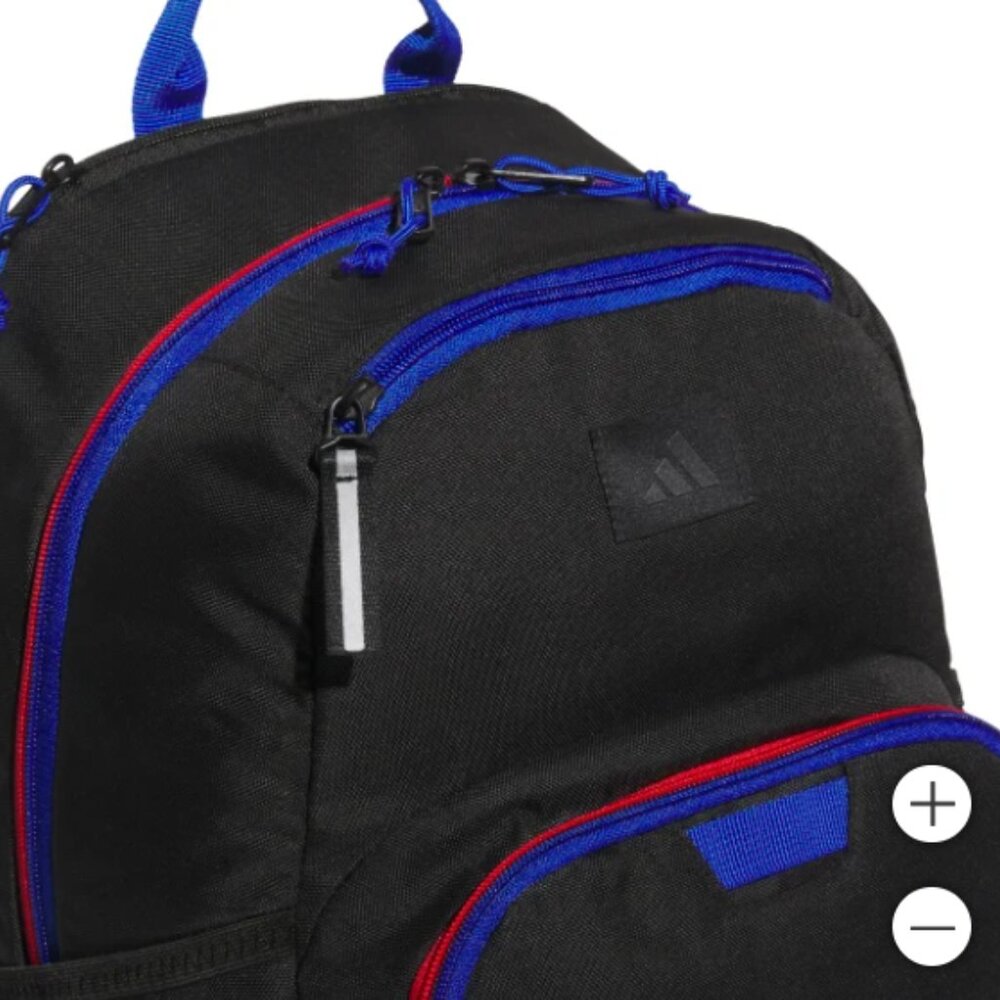 adidas Midway Backpack Black/Blue - Picture 3 of 5